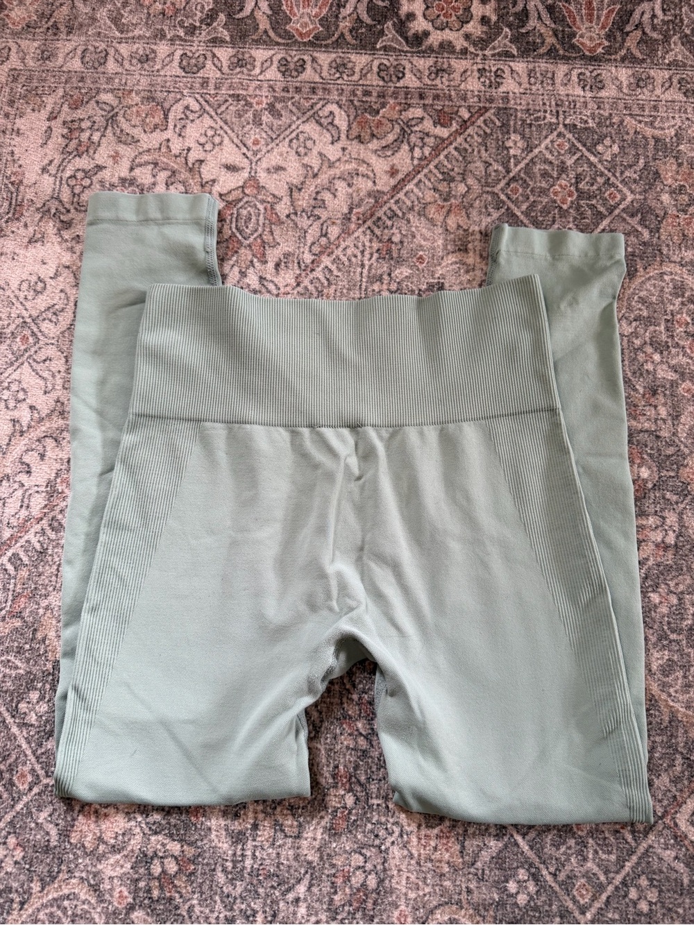 High-Waist Athletic Leggings - Sage Green